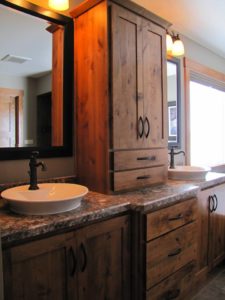Rustic Double Vanity With Cabinets 225x300 