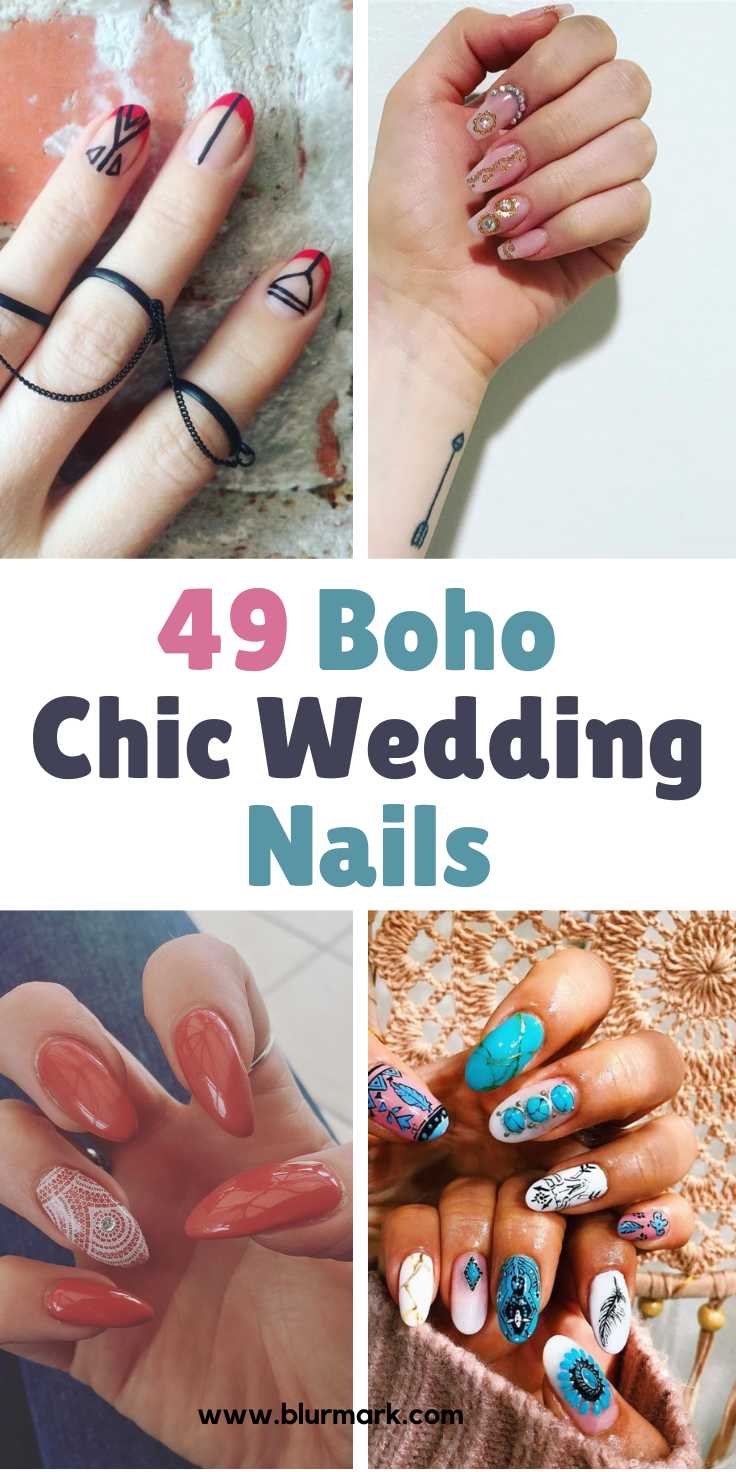 Boho Chic Wedding Nails