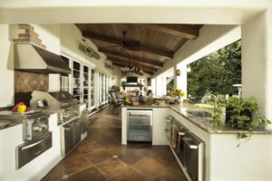 Full Outdoor Kitchen And Large Patio Space