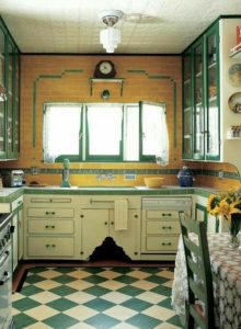 Adorale Yellow Retro Style Kitchen