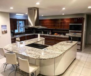 Modern Kitchen With Art Deco Counter Top