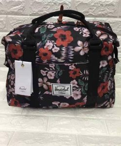 Beautiful Black Serra Tote Bag WIth Flowers