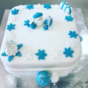 Blue Fruit Cake For Christmas