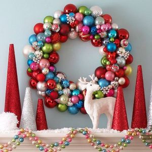 DIY Colorful Bulb Ornaments Wreath And Tree