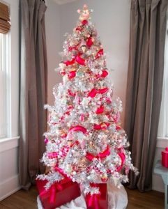 Pink Star War Theme Christmas Tree Decor