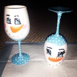 Wine Glass DIY Snowman