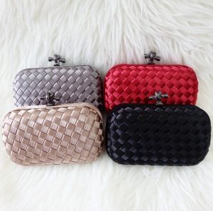 Authentic Satin Various Colours In Clutch Bag