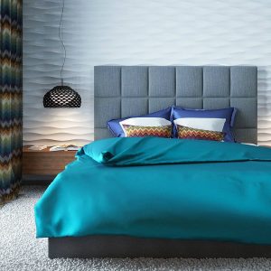 Contemporary Bedroom With Bright Colour Contrast