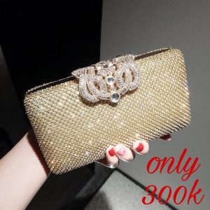 Glittery Golden Clutch Bag