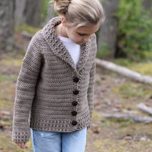 Lovely Shawl Collar Pattern Crochet Cardigan For This Winter