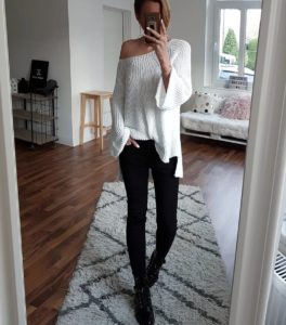 White Oversized Sweater With Jeans Perfect For Spring