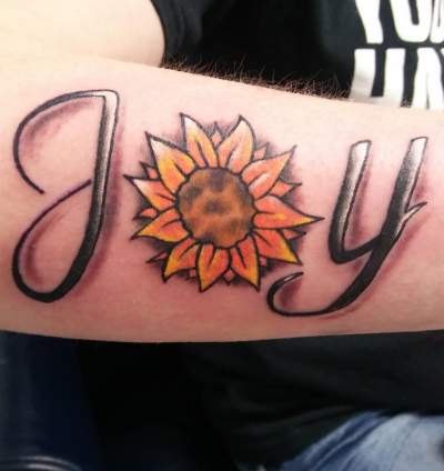 Joy Sunflower Tattoo