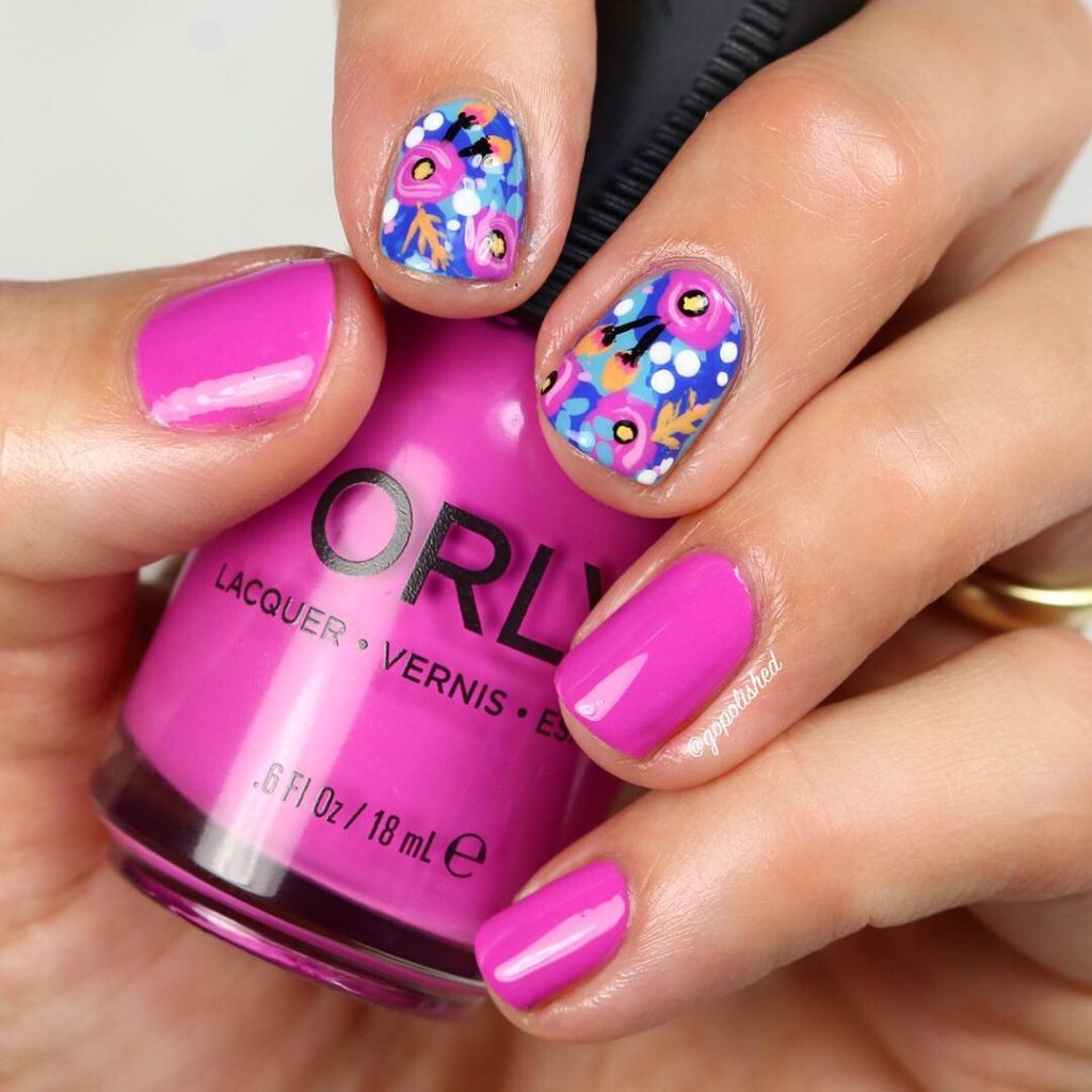 50+ Flower Nail Art Designs To Give A Punch - Blurmark