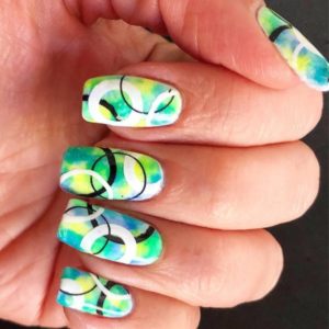 Stunning geometric nail design