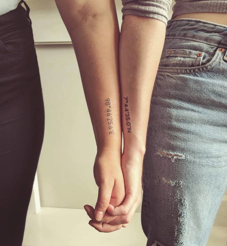 50+ Coordinate Tattoo Ideas To Show Your Adventure Love