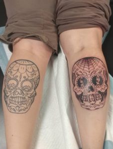 Black & Grey Sugar Skull Calf Tattoo Designs You Would Not Miss.