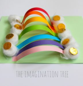 3D rainbow paper sculpture craft.