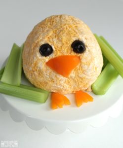 Chick cheese ball for easter party.