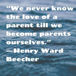 We never know the love of a parent till we become parents ourselves.