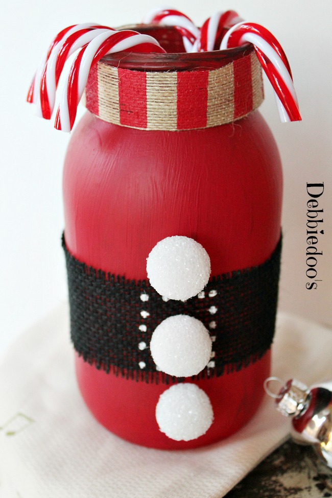 Amazing Santa mason jar.  Mason Jar Decorations For Christmas