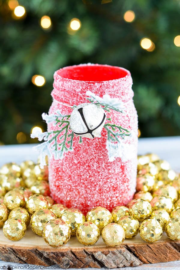 DIY glitter mason jar lumineries.