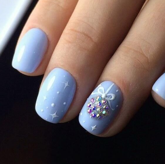 light blue acrylic nails prom