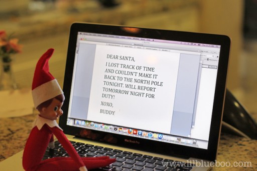 Elf is emailing to santa.