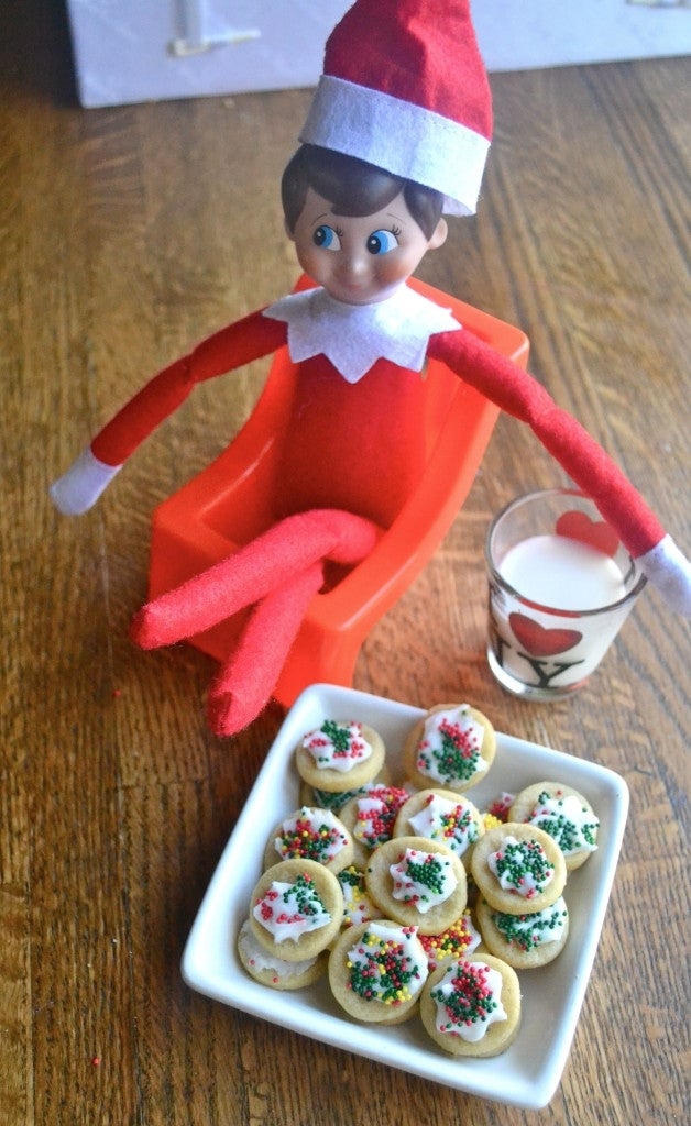 Elf on the shelf sugar cookies.