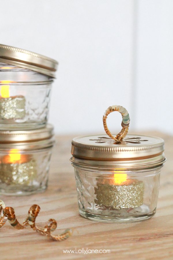 Handmade mason jar candles.