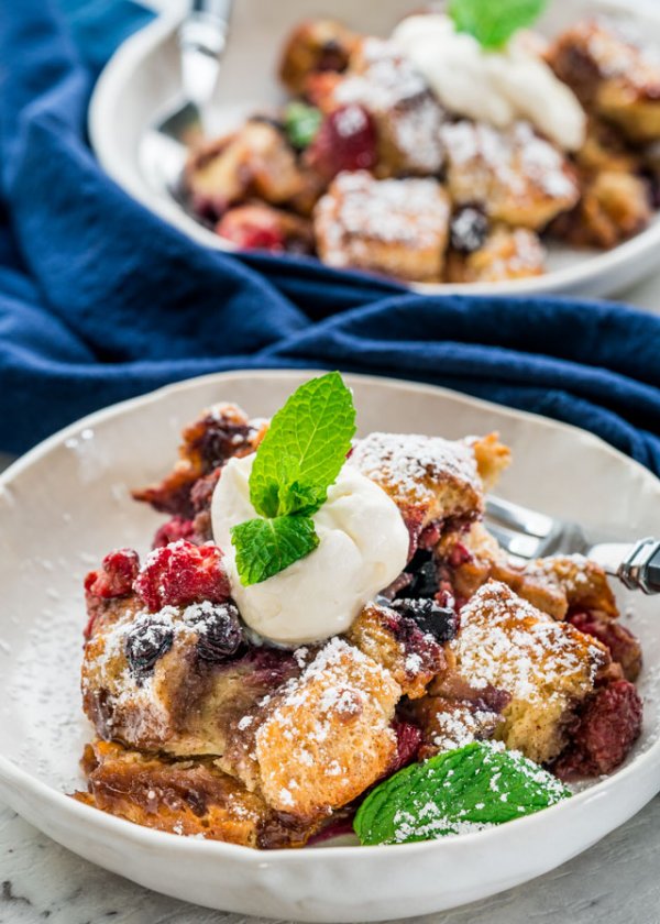 Berry Brioche Bread Pudding.