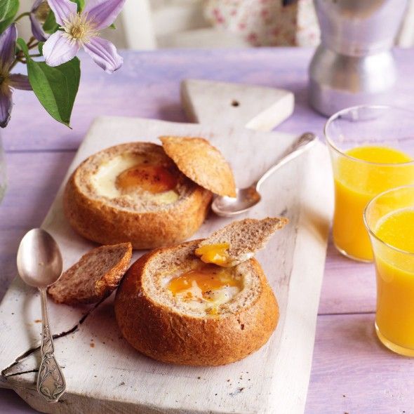 Bread basket eggs.