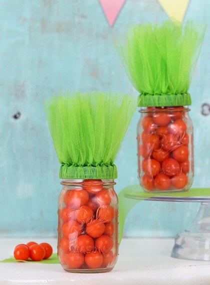 Chic Easter carrot inspired mason jar.