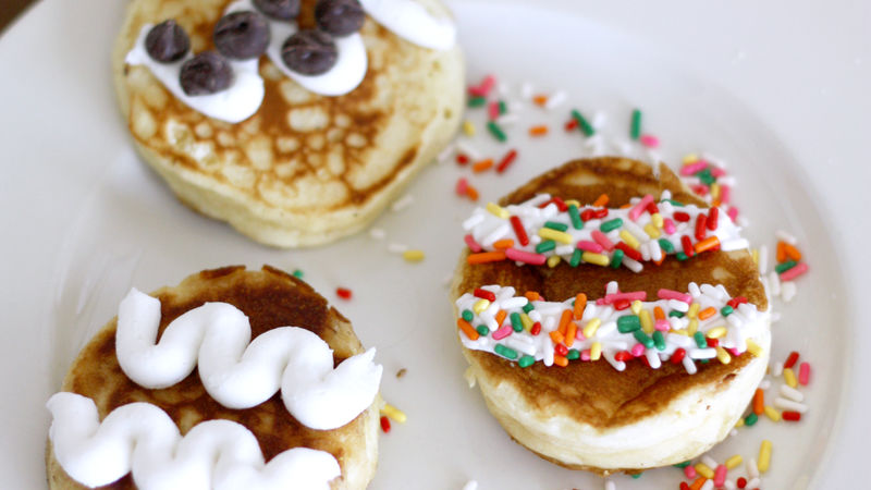 Easter egg pancakes.