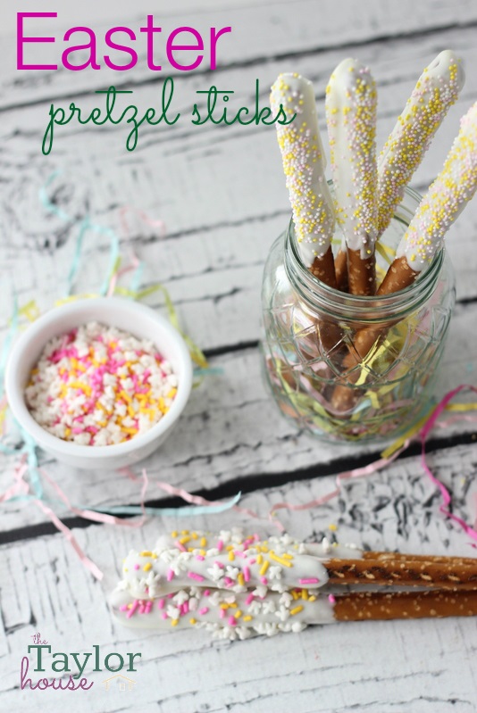 Easter pretzel sticks.