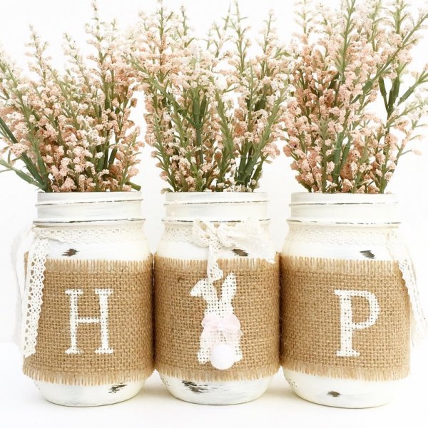 HOP mason jars for spring.