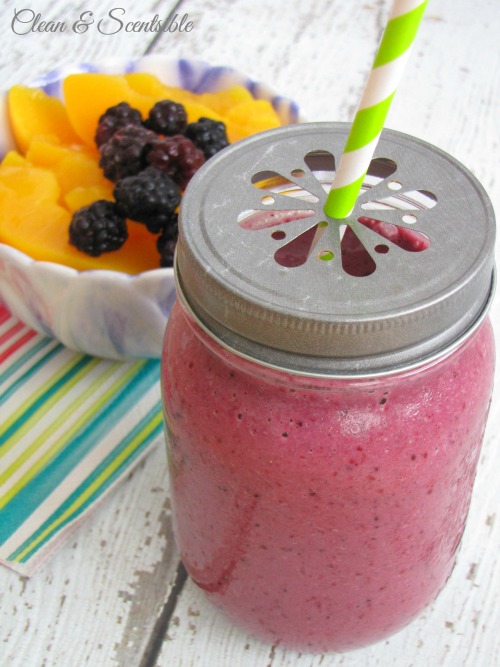 Peach & Blackberry Smoothie.