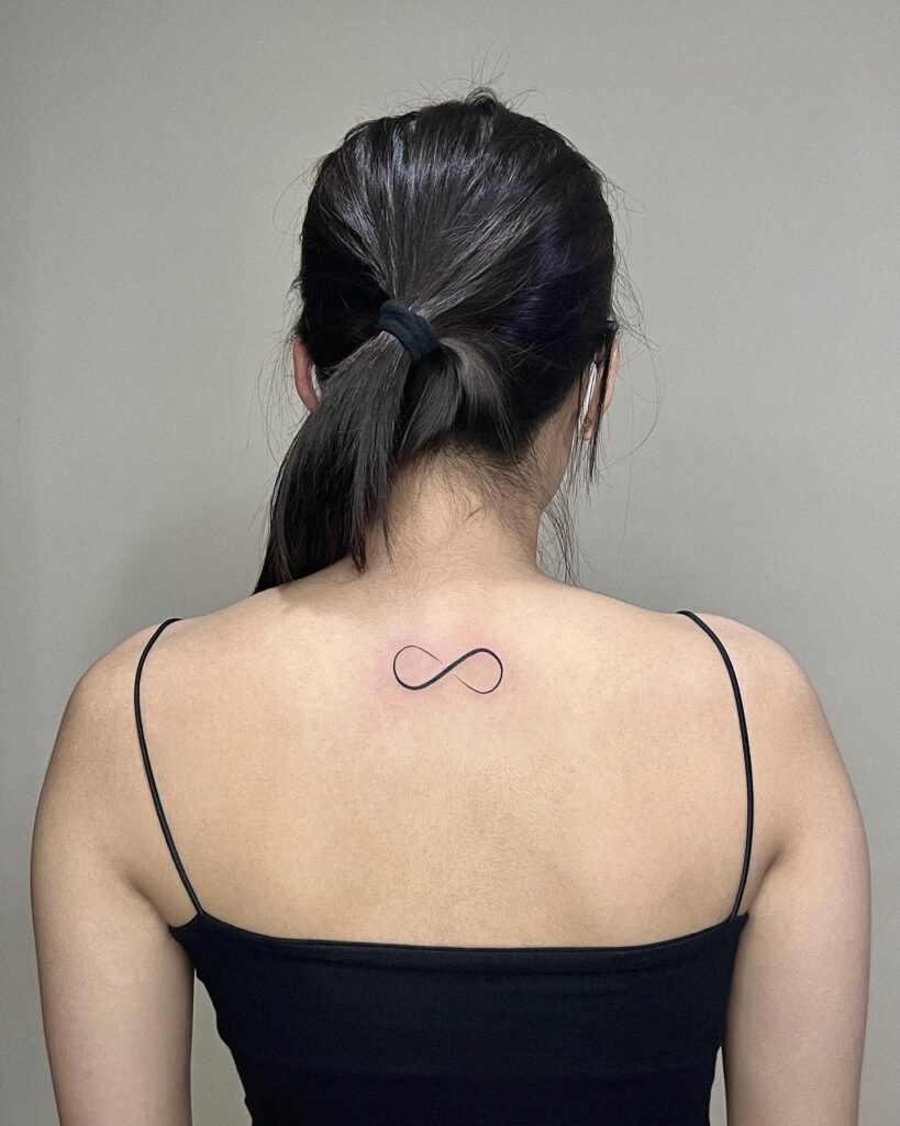 Beautiful Infinity Tattoo on Neck