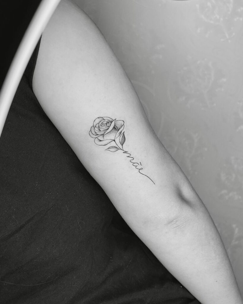 Outer Arm Rose with the Script