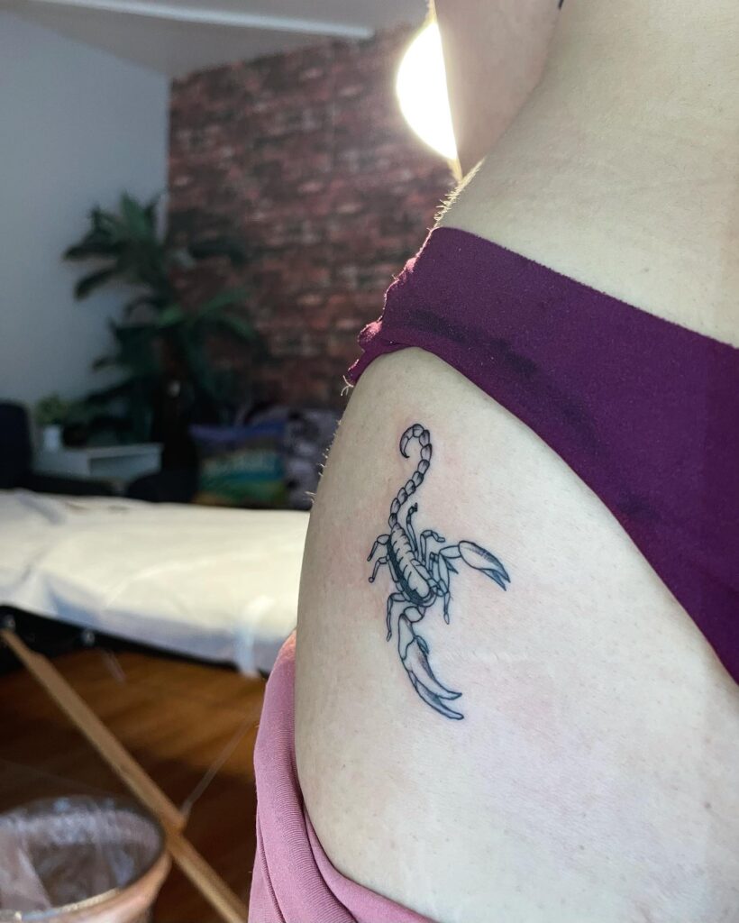 Scorpion Tattoo on Hip