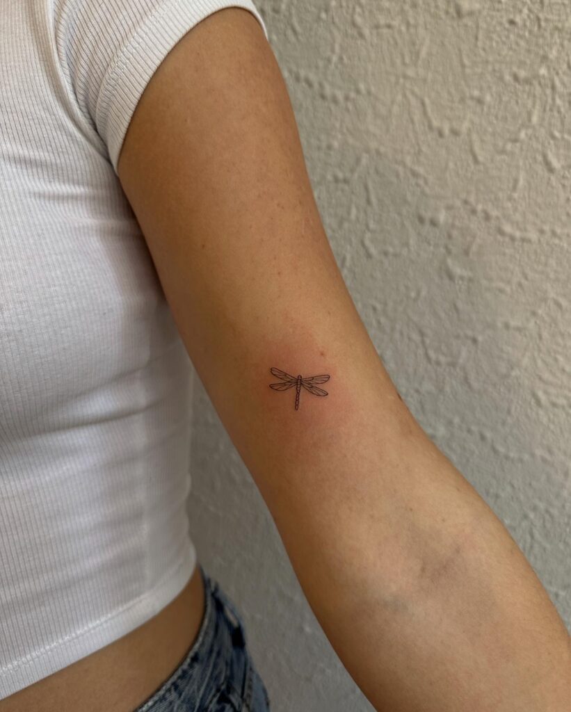 Tiny Dragonfly Tattoo