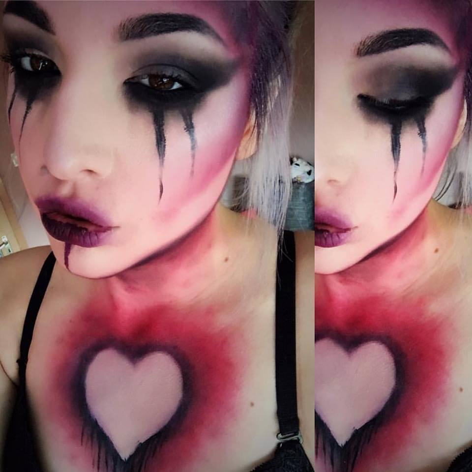 Anti Valentine Horror Heart Makeup