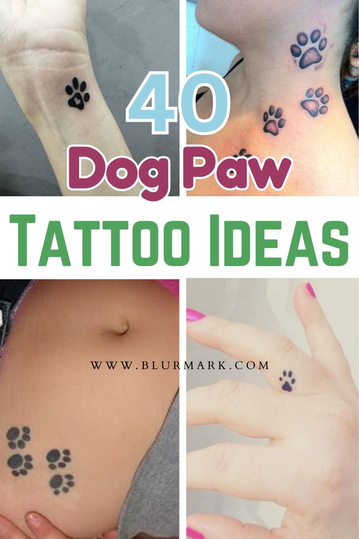 Dog Paw Tattoo Design