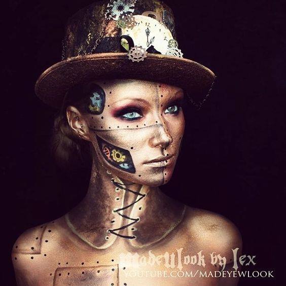 Gorgeous Steampunk Halloween Makeup