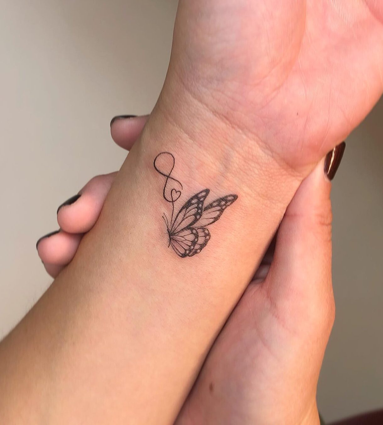 Infinity and Butterfly Tattoo