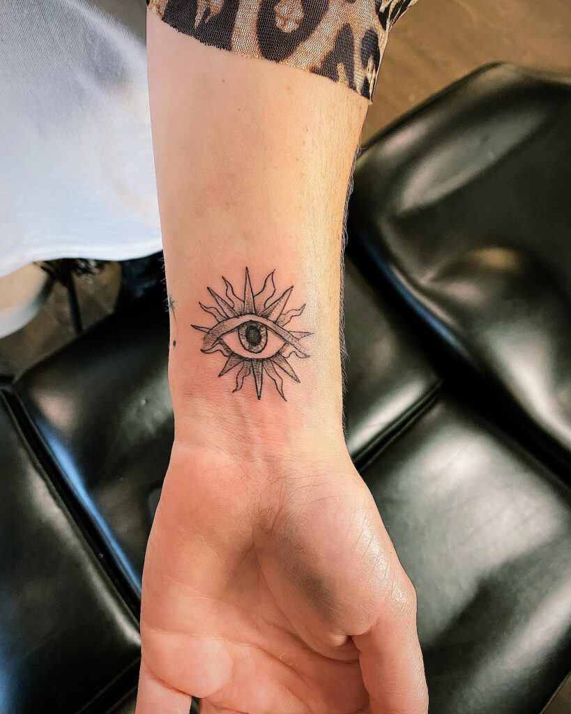 Inner Wrist Eye Tattoo