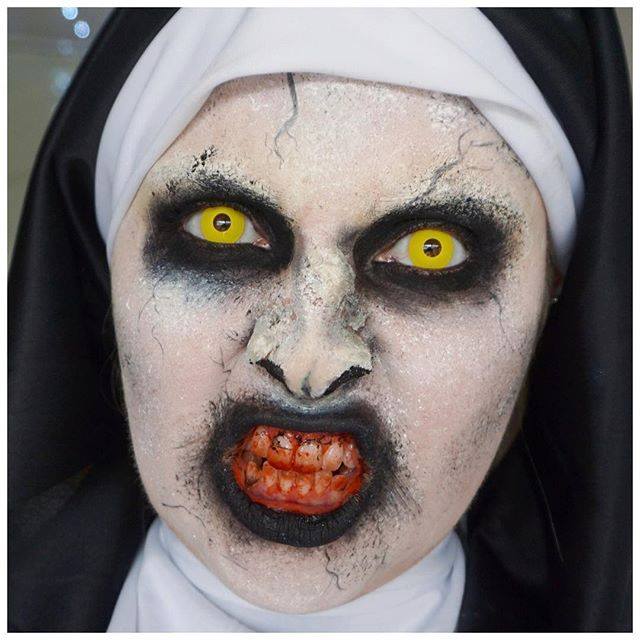 Macabre Ghoulish Nun MAkeup for Halloween