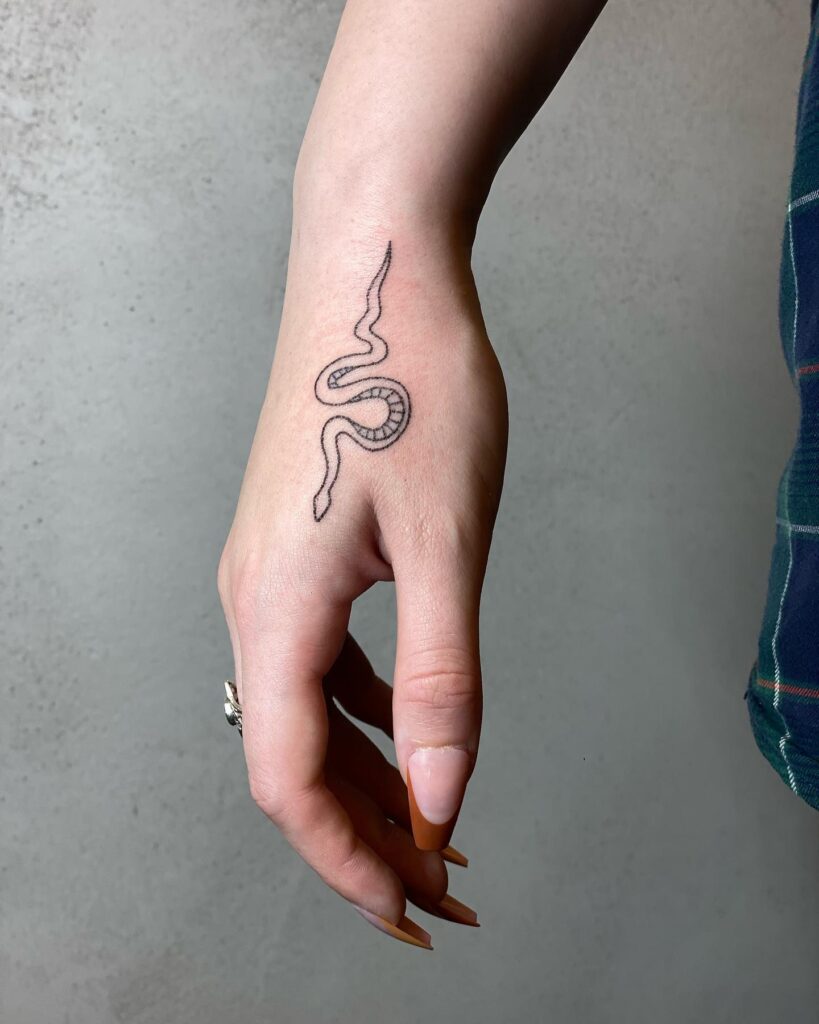 Outline Snake Tattoo