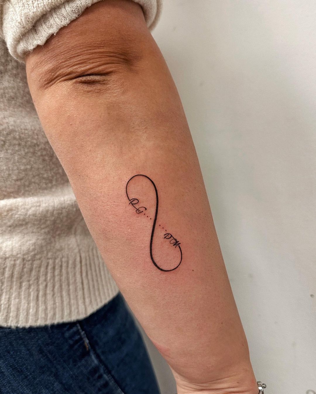 Personalised Infinity Tattoo with Initials