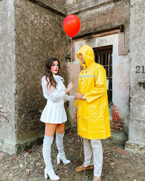 Pennywise and Georgie Couple Halloween Costumes