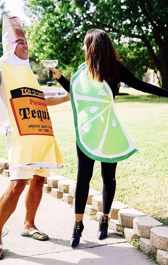 Tequila Bottle and Lime Slice Costume